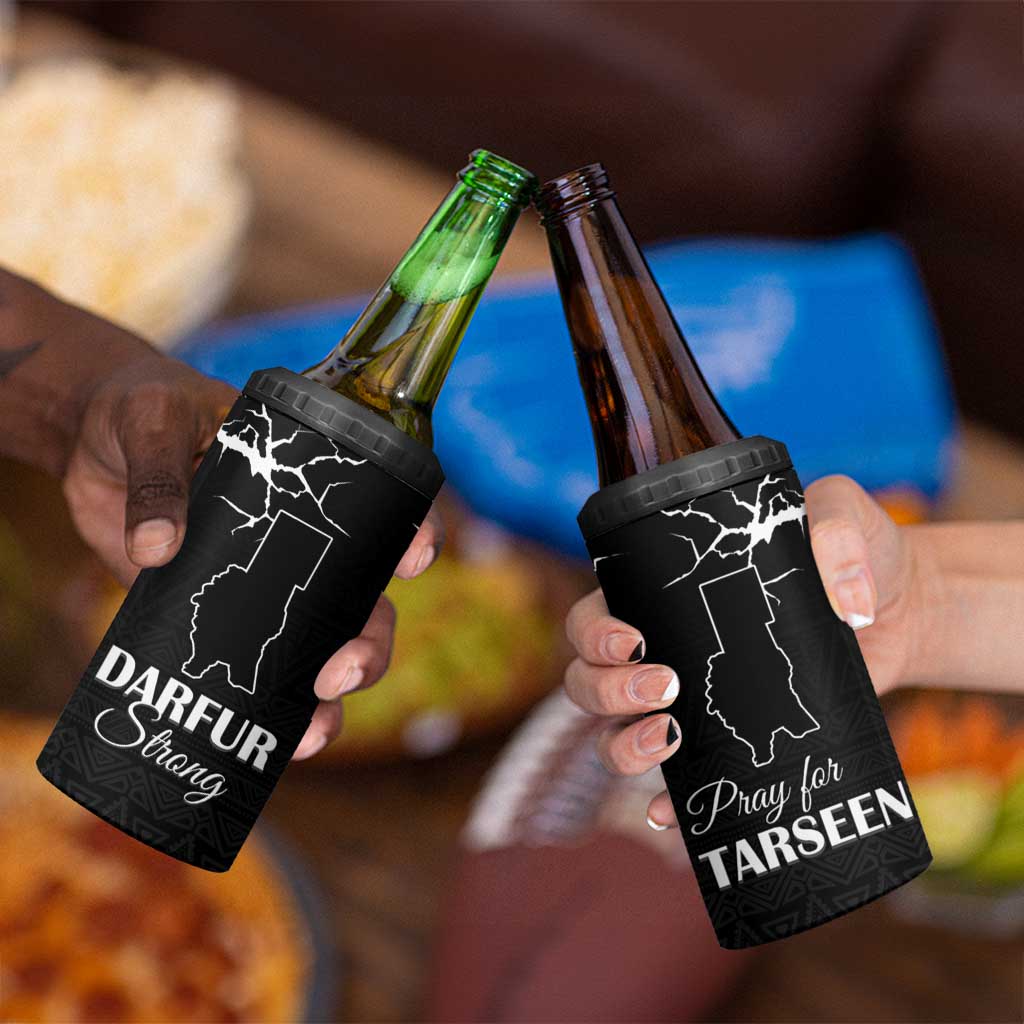 Darfur Sudan Strong 4 in 1 Can Cooler Tumbler Pray for Tarseen - Wonder Print Shop