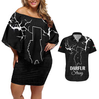 Darfur Sudan Strong Couples Matching Off Shoulder Short Dress and Hawaiian Shirt Pray for Tarseen - Wonder Print Shop
