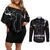 Darfur Sudan Strong Couples Matching Off Shoulder Short Dress and Long Sleeve Button Shirt Pray for Tarseen - Wonder Print Shop