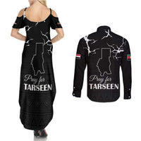 Darfur Sudan Strong Couples Matching Summer Maxi Dress and Long Sleeve Button Shirt Pray for Tarseen - Wonder Print Shop