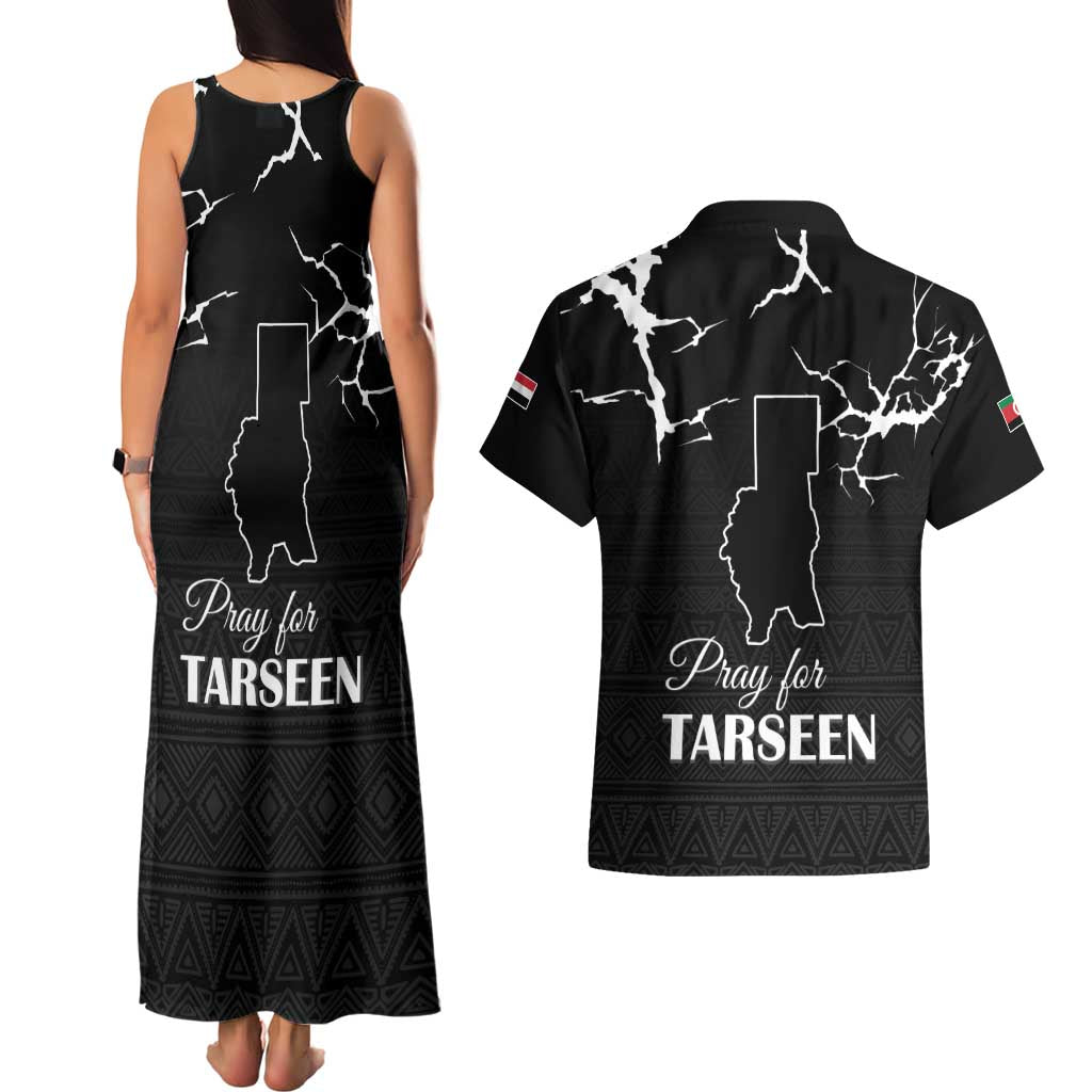 Darfur Sudan Strong Couples Matching Tank Maxi Dress and Hawaiian Shirt Pray for Tarseen - Wonder Print Shop