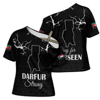 Darfur Sudan Strong Cross Shoulder Shirt Pray for Tarseen - Wonder Print Shop