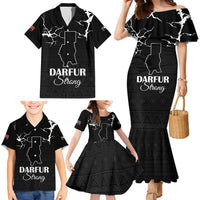 Darfur Sudan Strong Family Matching Mermaid Dress and Hawaiian Shirt Pray for Tarseen - Wonder Print Shop