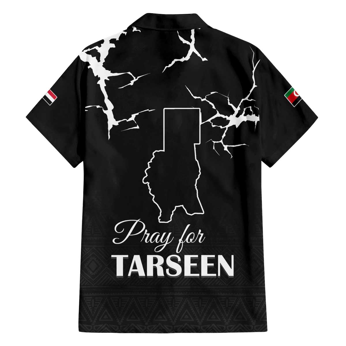 Darfur Sudan Strong Family Matching Off The Shoulder Long Sleeve Dress and Hawaiian Shirt Pray for Tarseen - Wonder Print Shop