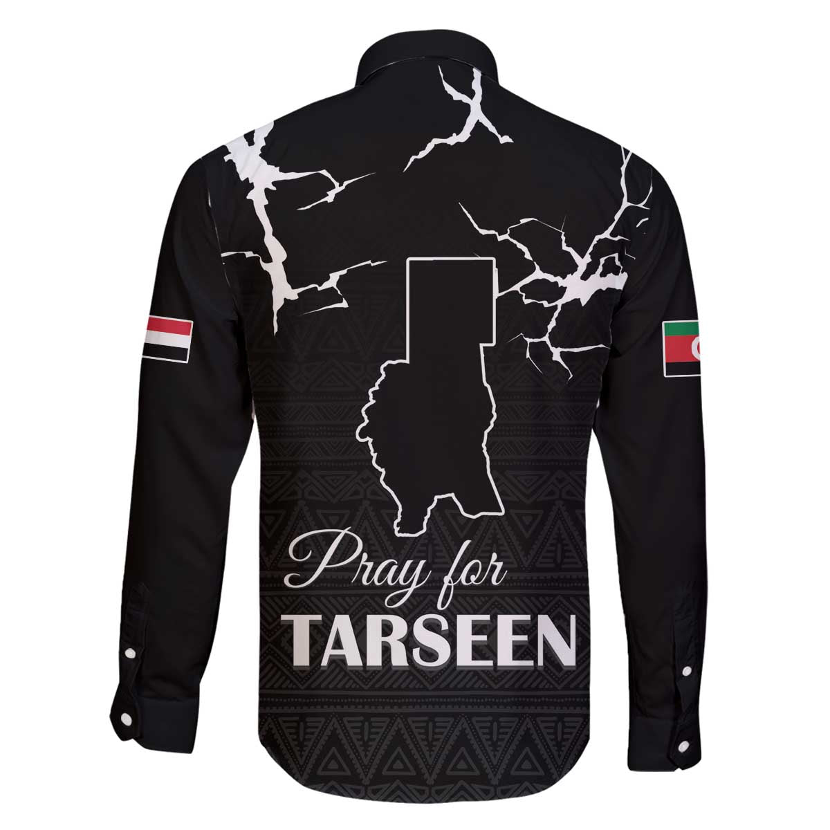 Darfur Sudan Strong Family Matching Off The Shoulder Long Sleeve Dress and Hawaiian Shirt Pray for Tarseen - Wonder Print Shop