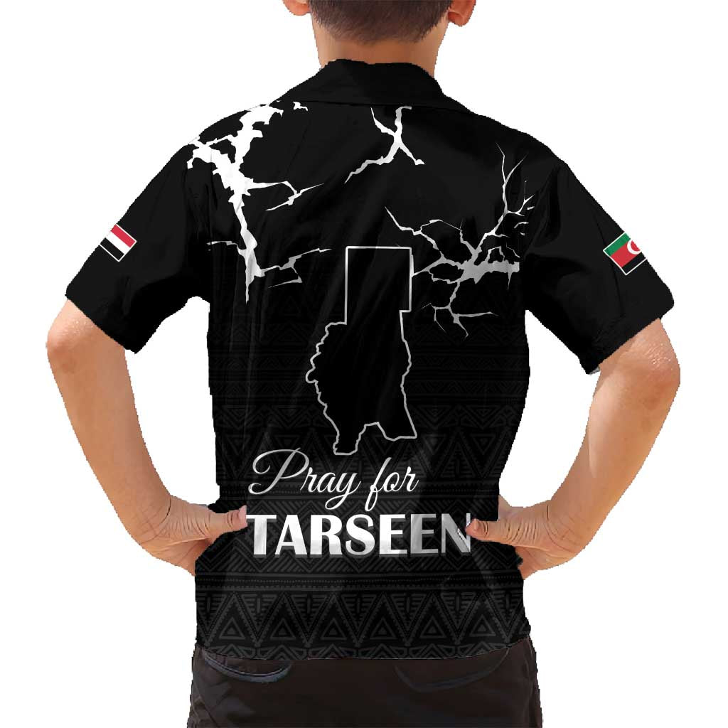 Darfur Sudan Strong Family Matching Off Shoulder Maxi Dress and Hawaiian Shirt Pray for Tarseen - Wonder Print Shop