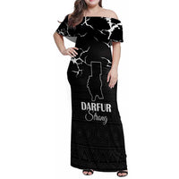 Darfur Sudan Strong Family Matching Off Shoulder Maxi Dress and Hawaiian Shirt Pray for Tarseen - Wonder Print Shop