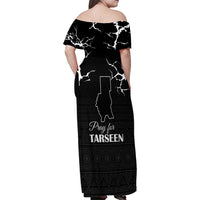 Darfur Sudan Strong Family Matching Off Shoulder Maxi Dress and Hawaiian Shirt Pray for Tarseen - Wonder Print Shop