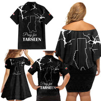 Darfur Sudan Strong Family Matching Off Shoulder Short Dress and Hawaiian Shirt Pray for Tarseen - Wonder Print Shop