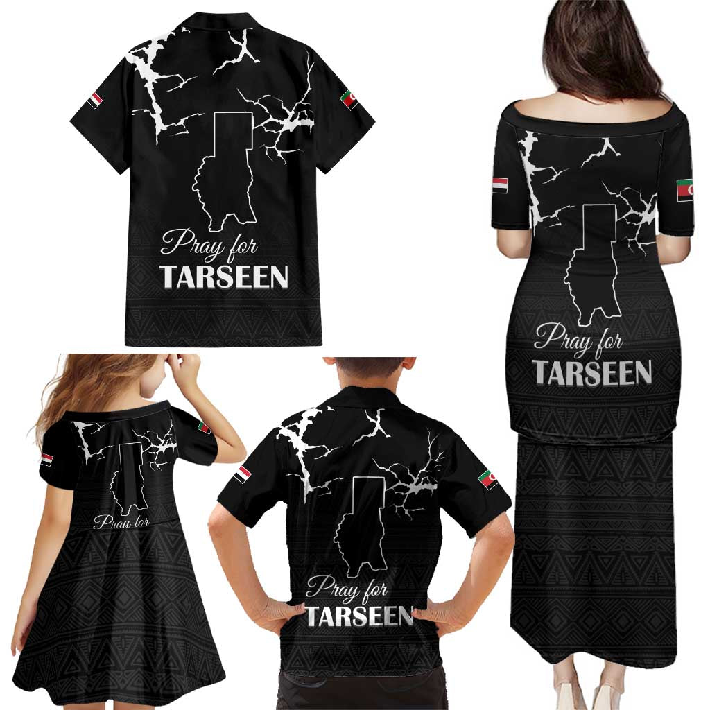 Darfur Sudan Strong Family Matching Puletasi and Hawaiian Shirt Pray for Tarseen - Wonder Print Shop
