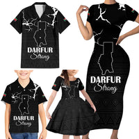 Darfur Sudan Strong Family Matching Short Sleeve Bodycon Dress and Hawaiian Shirt Pray for Tarseen - Wonder Print Shop