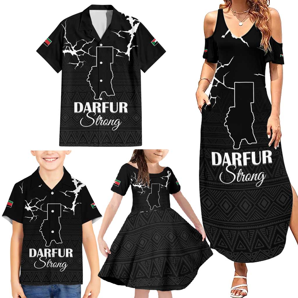 Darfur Sudan Strong Family Matching Summer Maxi Dress and Hawaiian Shirt Pray for Tarseen - Wonder Print Shop