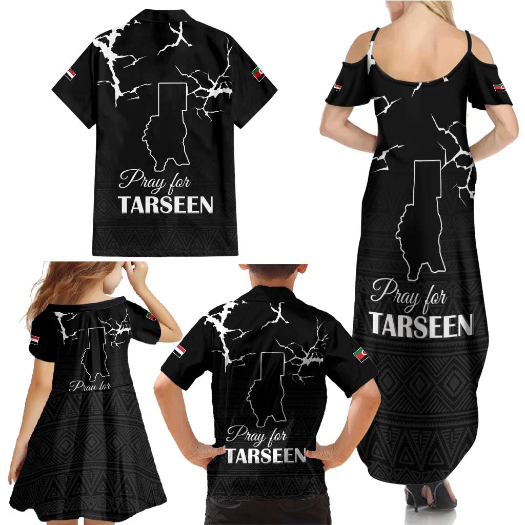 Darfur Sudan Strong Family Matching Summer Maxi Dress and Hawaiian Shirt Pray for Tarseen - Wonder Print Shop