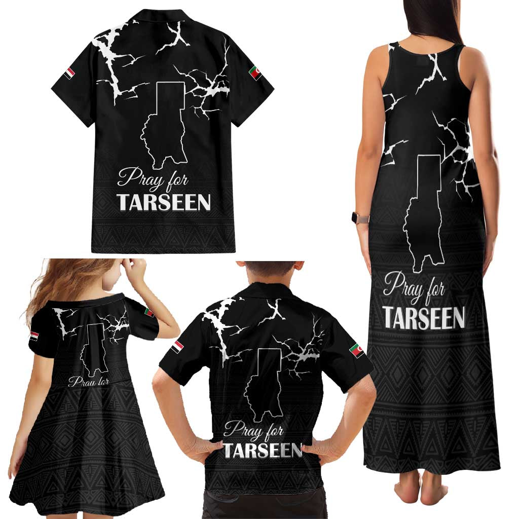Darfur Sudan Strong Family Matching Tank Maxi Dress and Hawaiian Shirt Pray for Tarseen - Wonder Print Shop