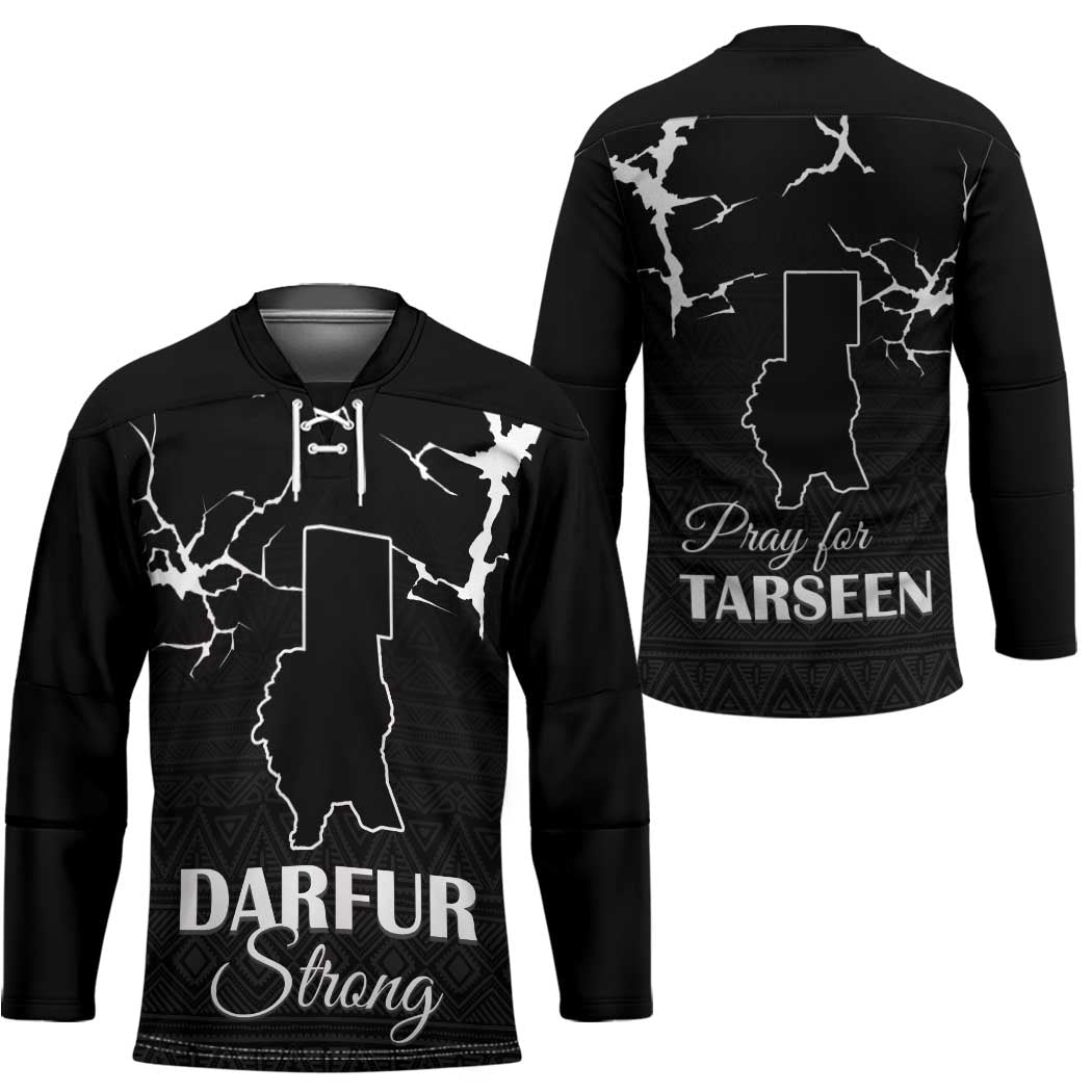 Darfur Sudan Strong Hockey Jersey Pray for Tarseen - Wonder Print Shop