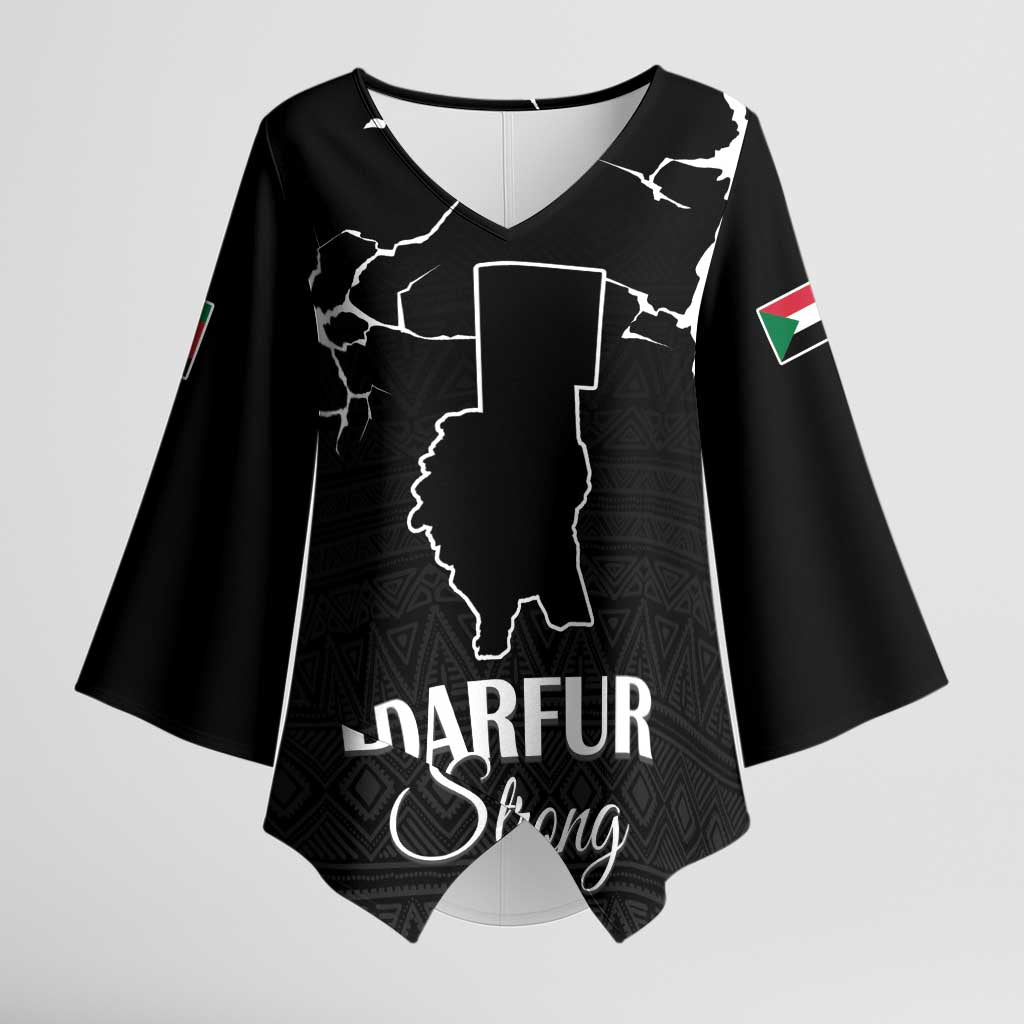 Darfur Sudan Strong Kimono Sleeve Blouse Pray for Tarseen - Wonder Print Shop