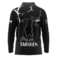 Darfur Sudan Strong Long Sleeve Polo Shirt Pray for Tarseen - Wonder Print Shop
