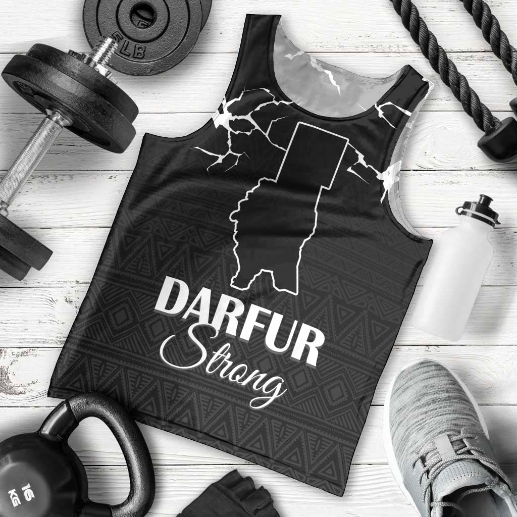 Darfur Sudan Strong Men Tank Top Pray for Tarseen - Wonder Print Shop