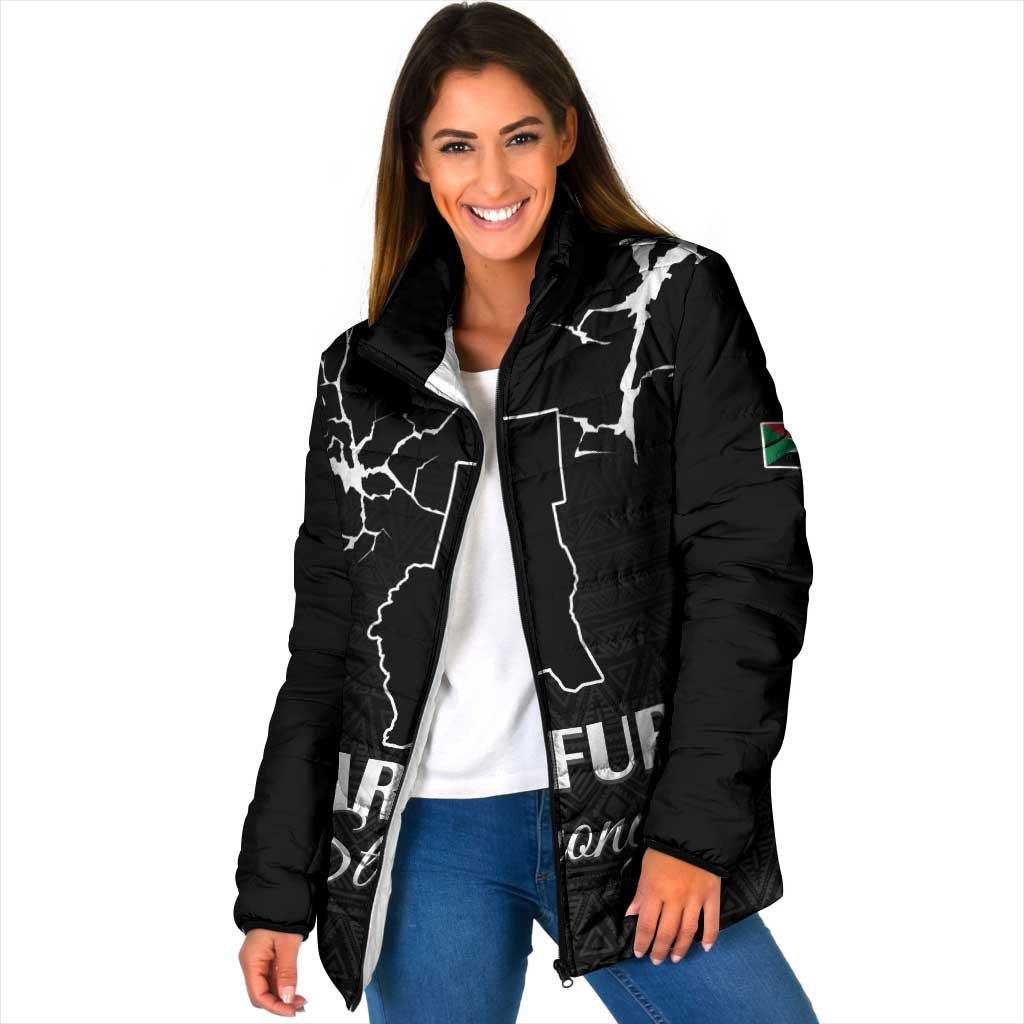 Darfur Sudan Strong Padded Jacket Pray for Tarseen - Wonder Print Shop