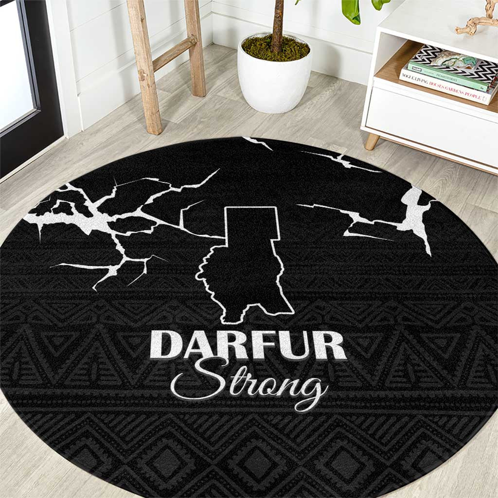 Darfur Sudan Strong Round Carpet Pray for Tarseen - Wonder Print Shop