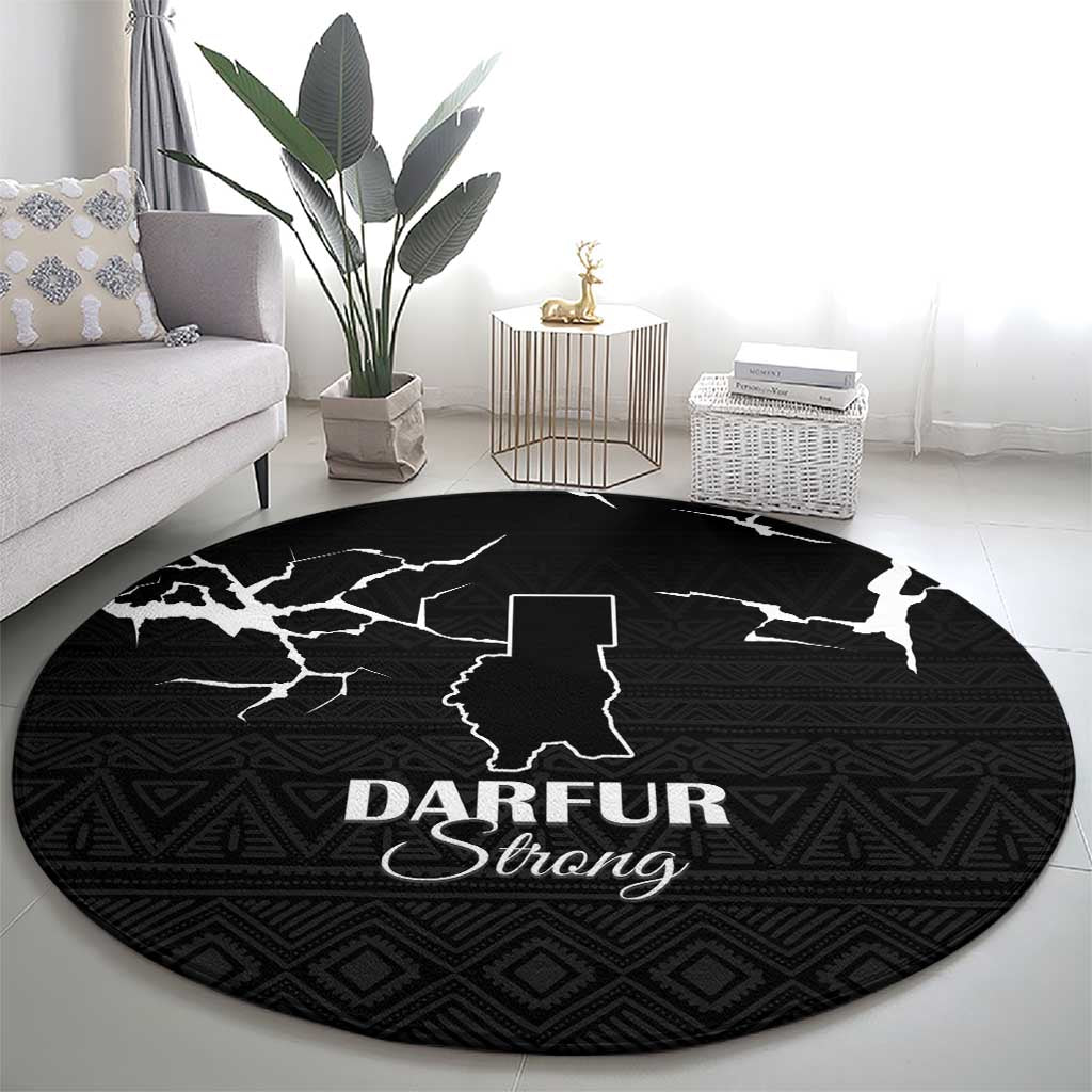 Darfur Sudan Strong Round Carpet Pray for Tarseen - Wonder Print Shop