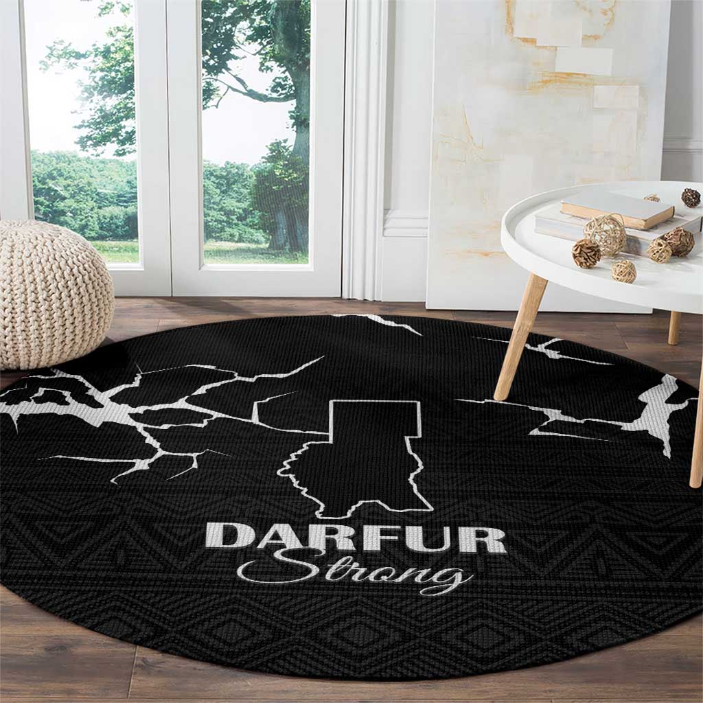 Darfur Sudan Strong Round Carpet Pray for Tarseen - Wonder Print Shop