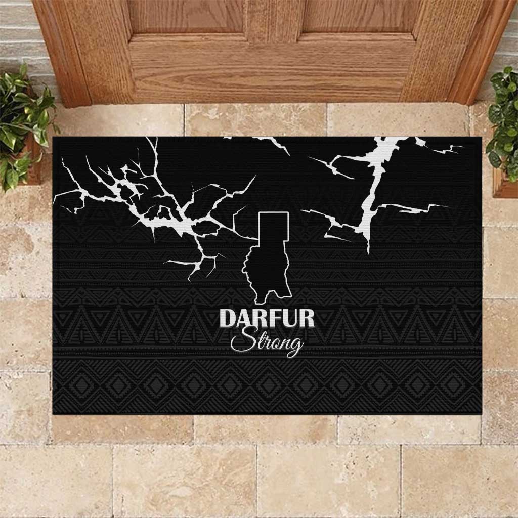 Darfur Sudan Strong Rubber Doormat Pray for Tarseen - Wonder Print Shop