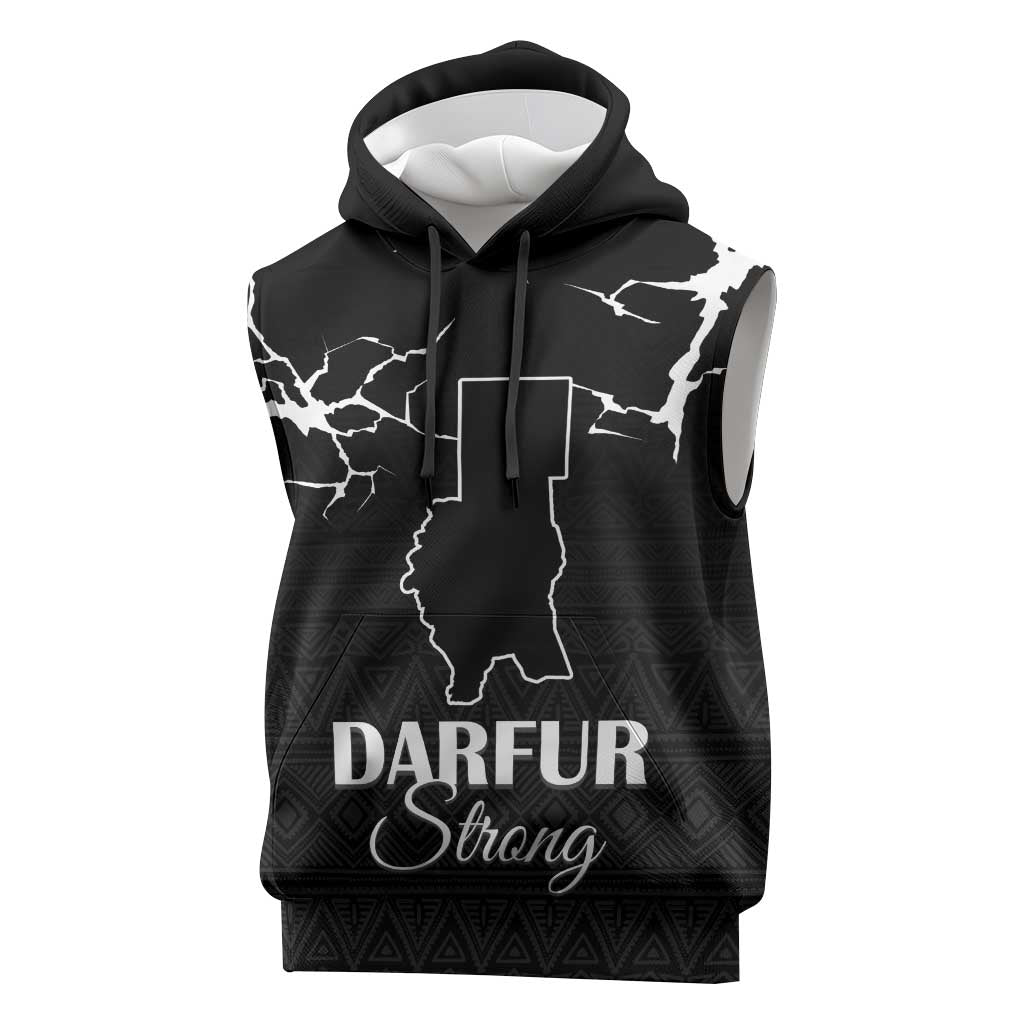 Darfur Sudan Strong Sleeveless Hoodie Pray for Tarseen - Wonder Print Shop