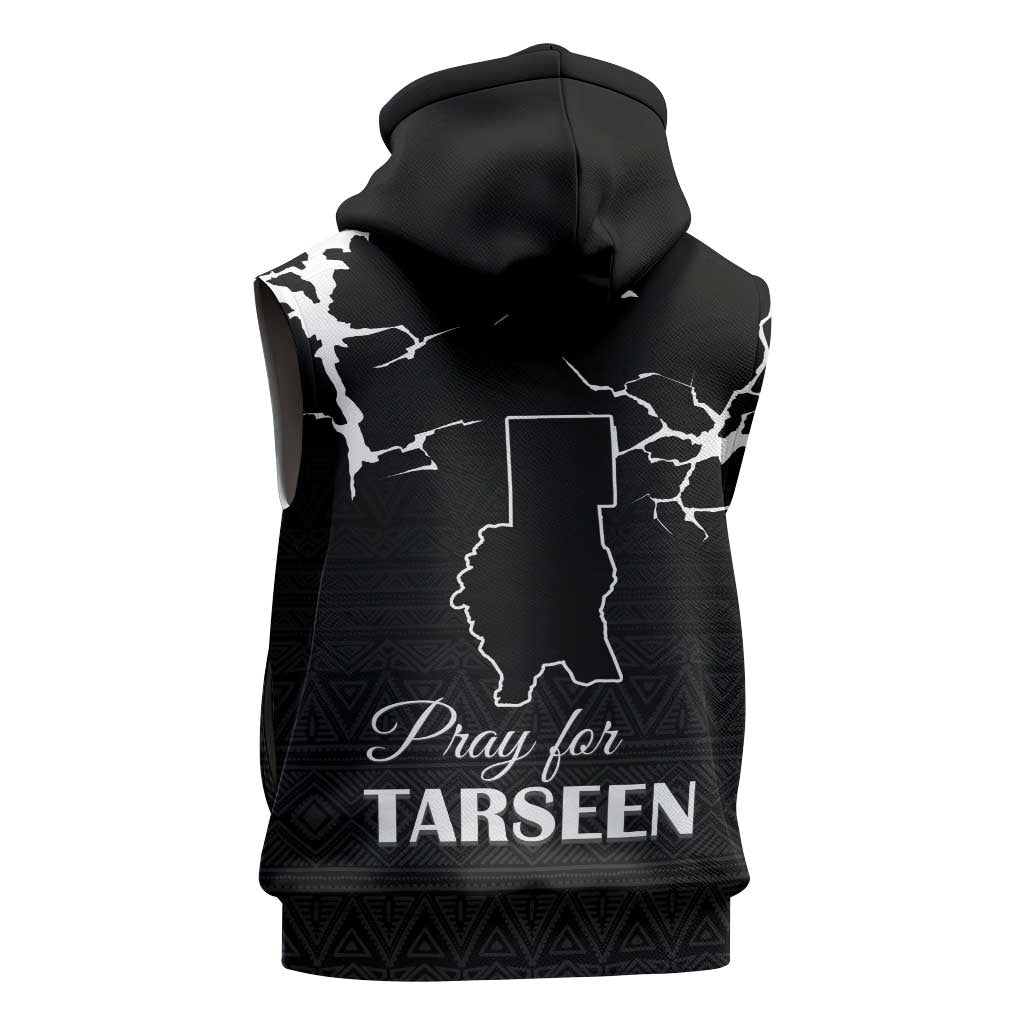 Darfur Sudan Strong Sleeveless Hoodie Pray for Tarseen - Wonder Print Shop