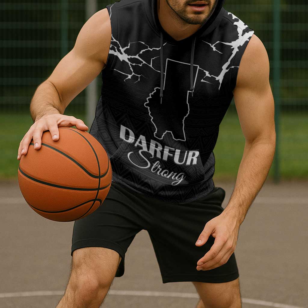 Darfur Sudan Strong Sleeveless Hoodie Pray for Tarseen - Wonder Print Shop