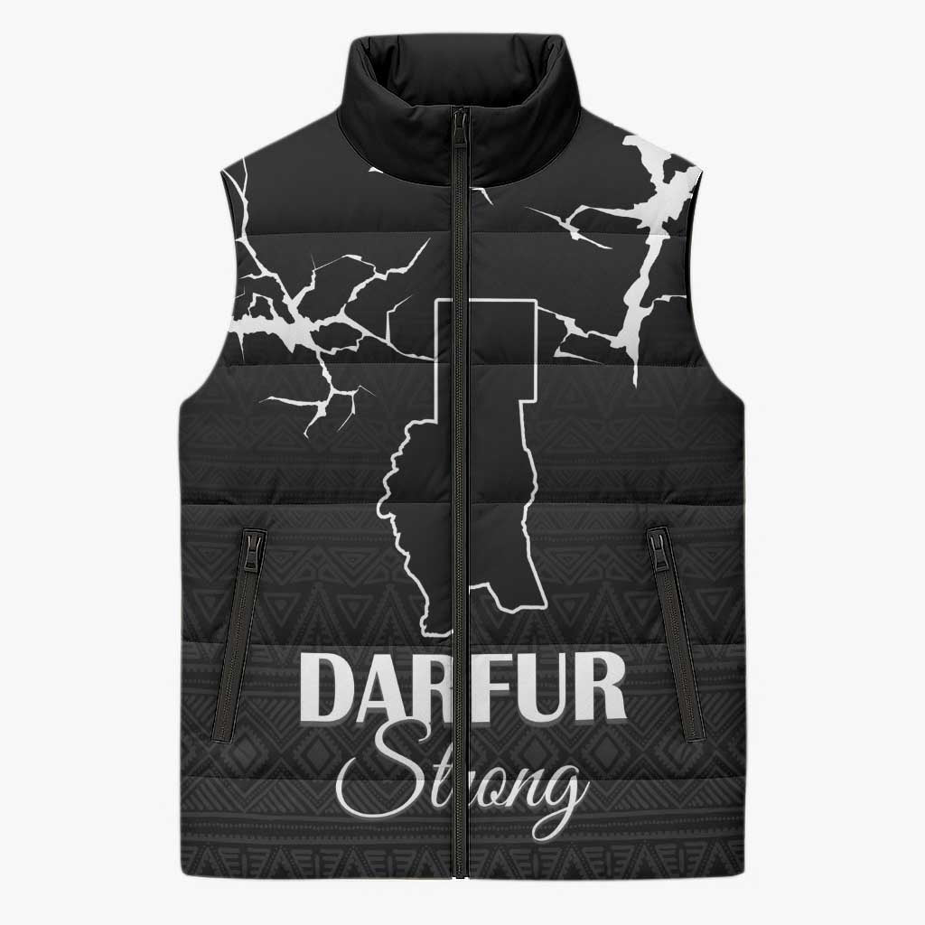 Darfur Sudan Strong Sleeveless Puffer Jacket Pray for Tarseen - Wonder Print Shop