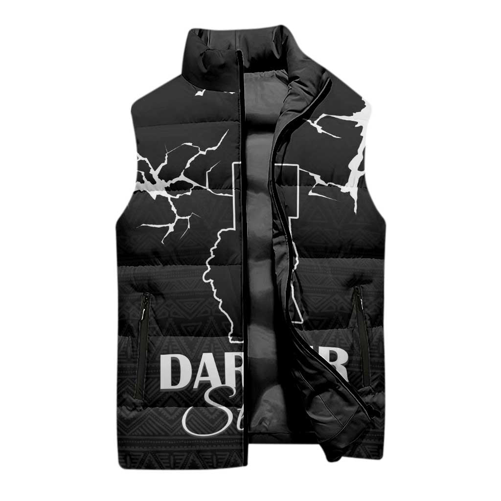 Darfur Sudan Strong Sleeveless Puffer Jacket Pray for Tarseen - Wonder Print Shop