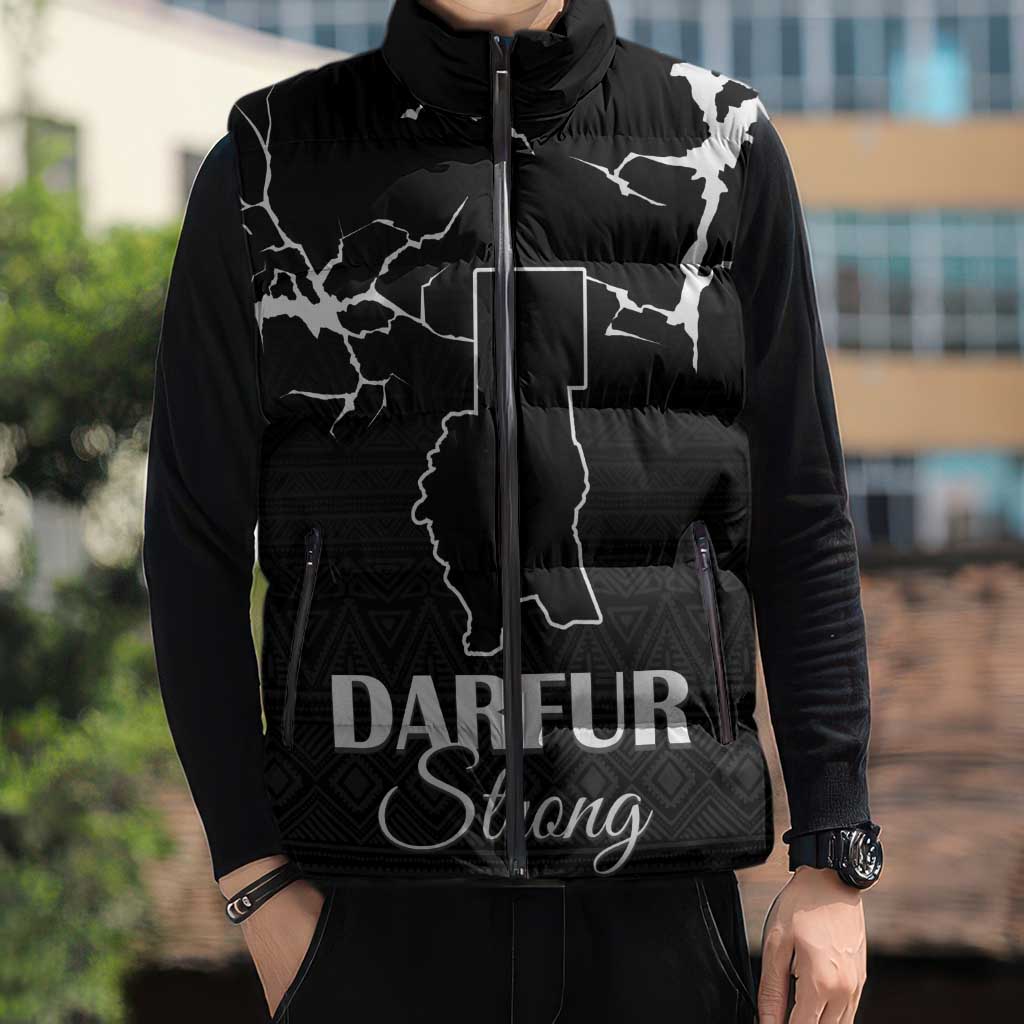 Darfur Sudan Strong Sleeveless Puffer Jacket Pray for Tarseen - Wonder Print Shop