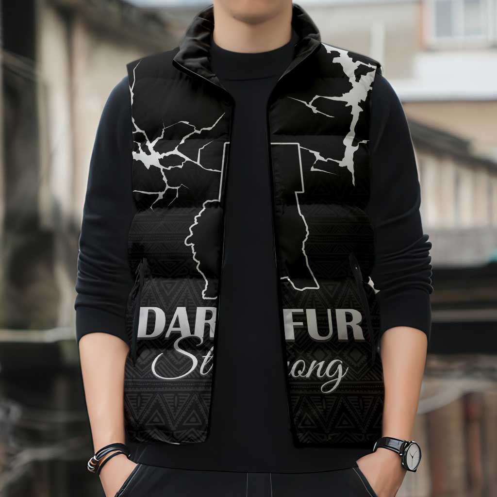 Darfur Sudan Strong Sleeveless Puffer Jacket Pray for Tarseen - Wonder Print Shop