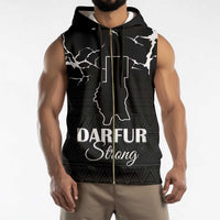 Darfur Sudan Strong Sleeveless Zip Hoodie Pray for Tarseen - Wonder Print Shop