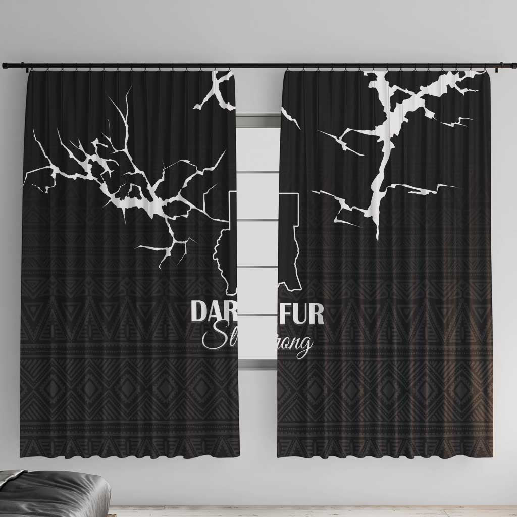 Darfur Sudan Strong Window Curtain Pray for Tarseen - Wonder Print Shop