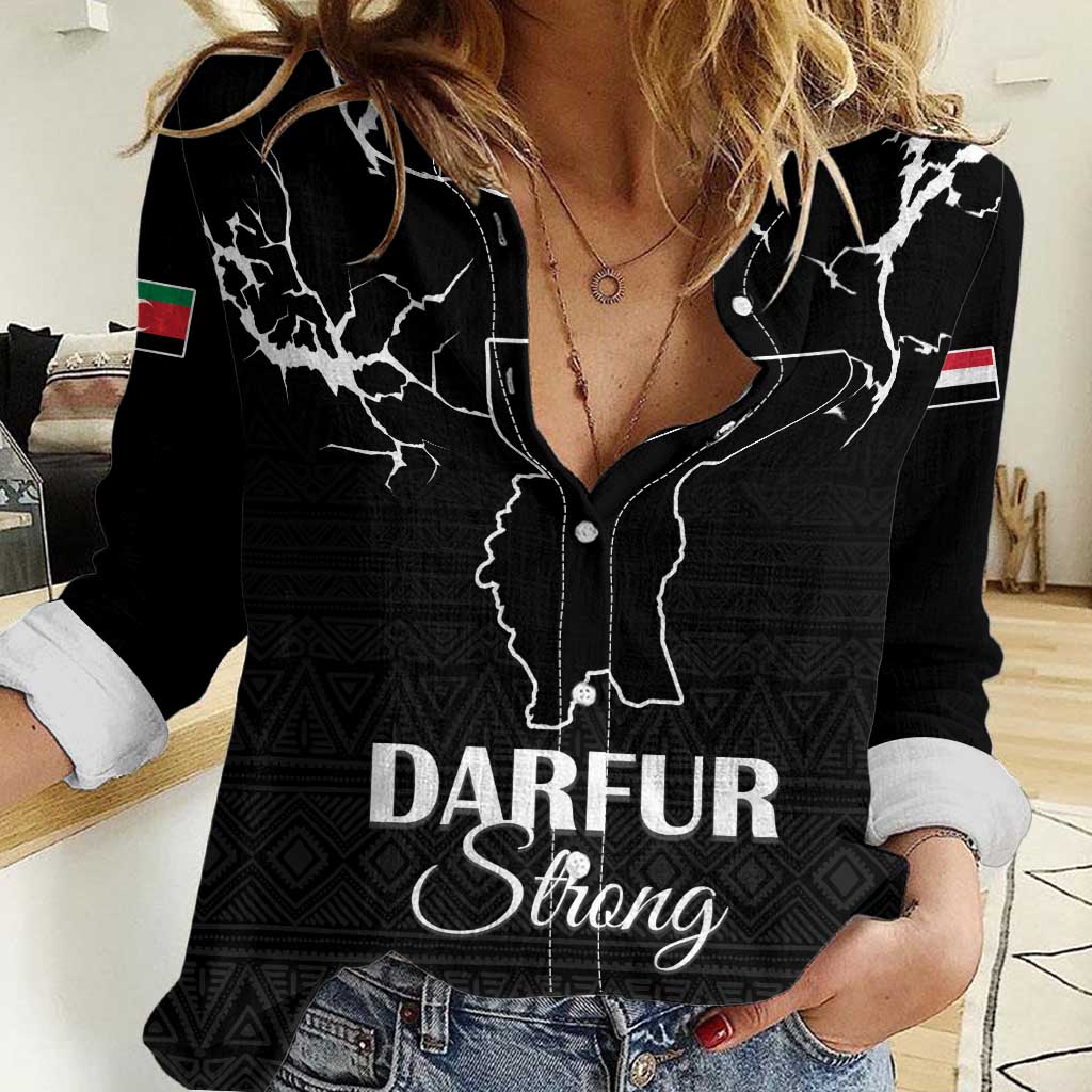 Darfur Sudan Strong Women Casual Shirt Pray for Tarseen - Wonder Print Shop