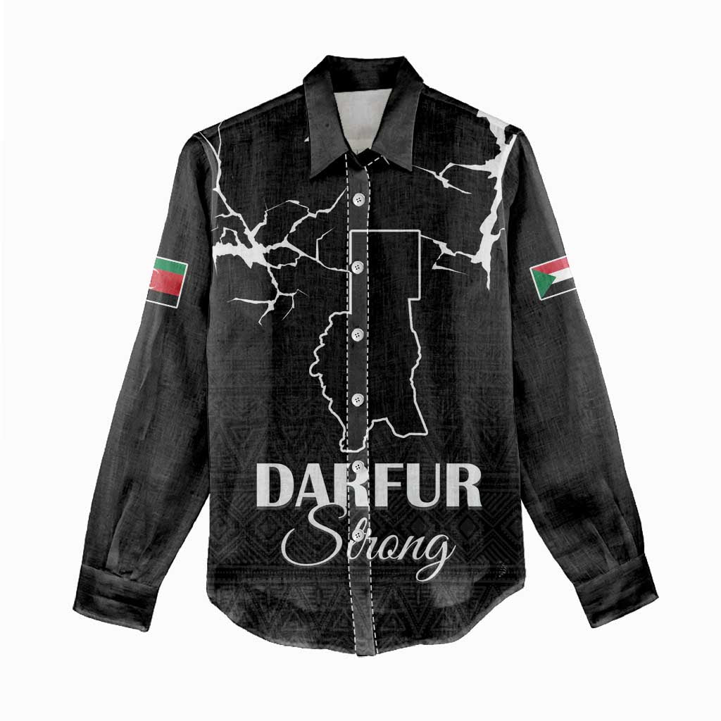 Darfur Sudan Strong Women Casual Shirt Pray for Tarseen - Wonder Print Shop