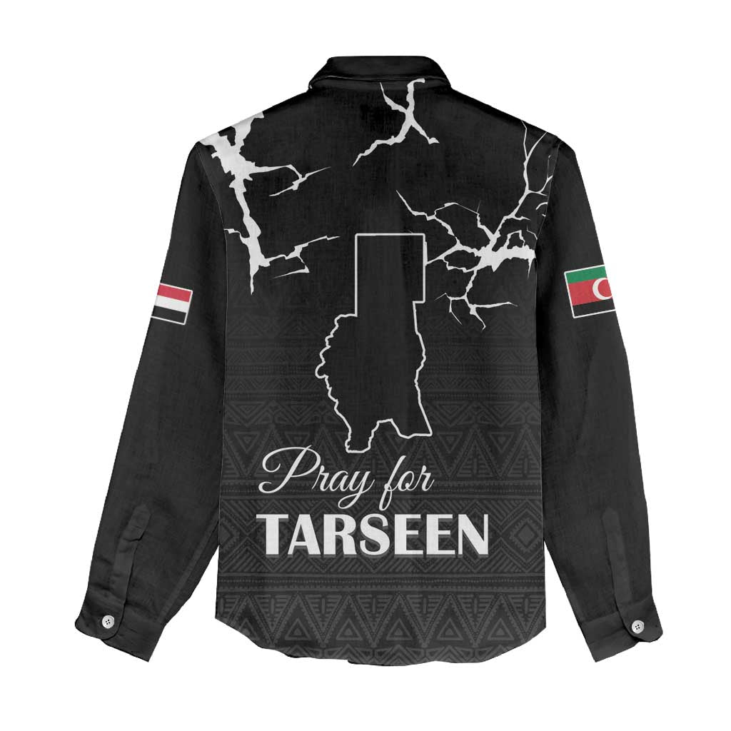Darfur Sudan Strong Women Casual Shirt Pray for Tarseen - Wonder Print Shop