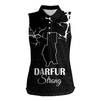 Darfur Sudan Strong Women Sleeveless Polo Shirt Pray for Tarseen - Wonder Print Shop