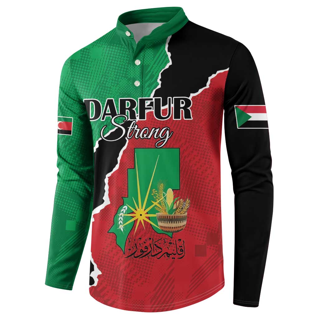 Personalized Sudan Button Sweatshirt Darfur Be Strong - Wonder Print Shop