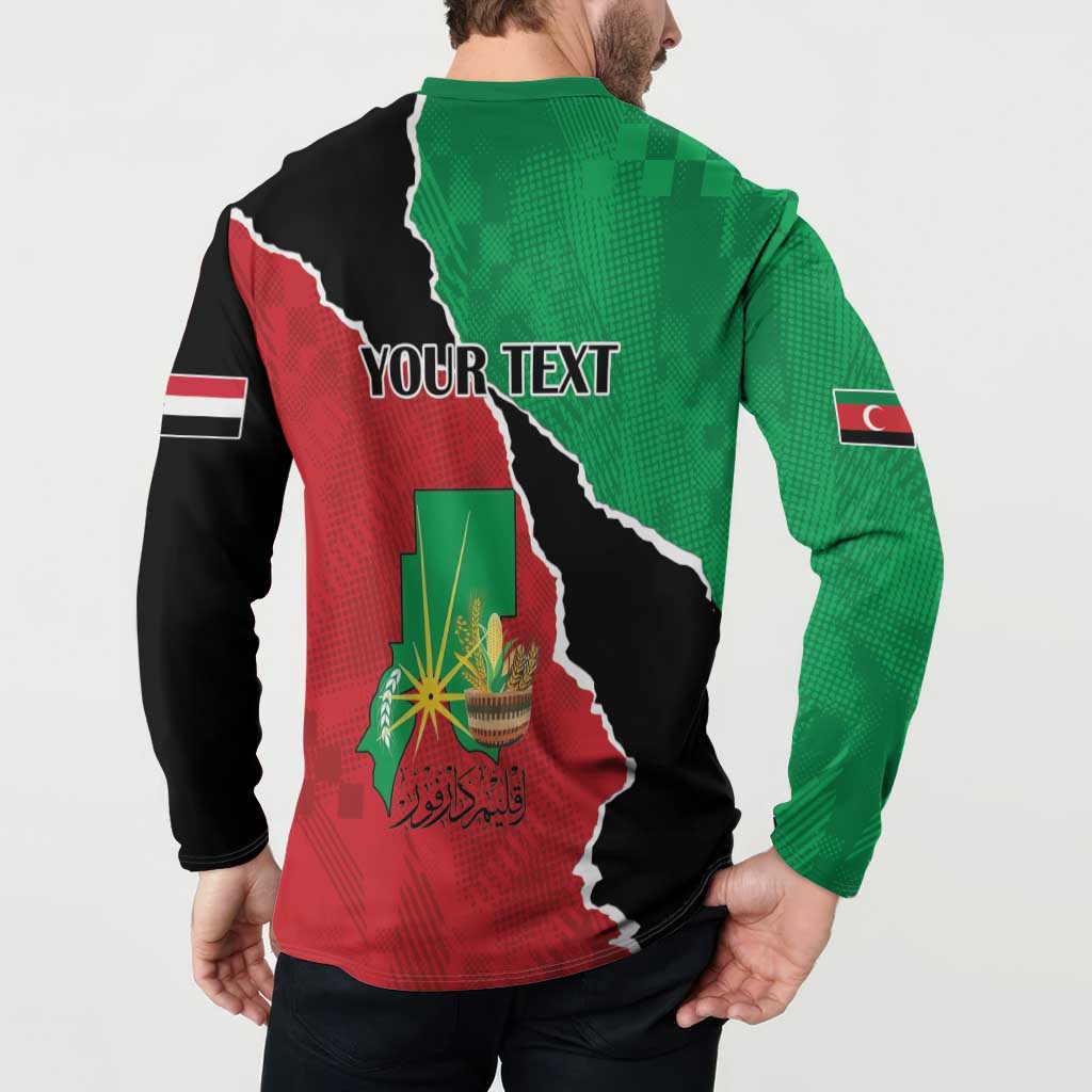 Personalized Sudan Button Sweatshirt Darfur Be Strong - Wonder Print Shop