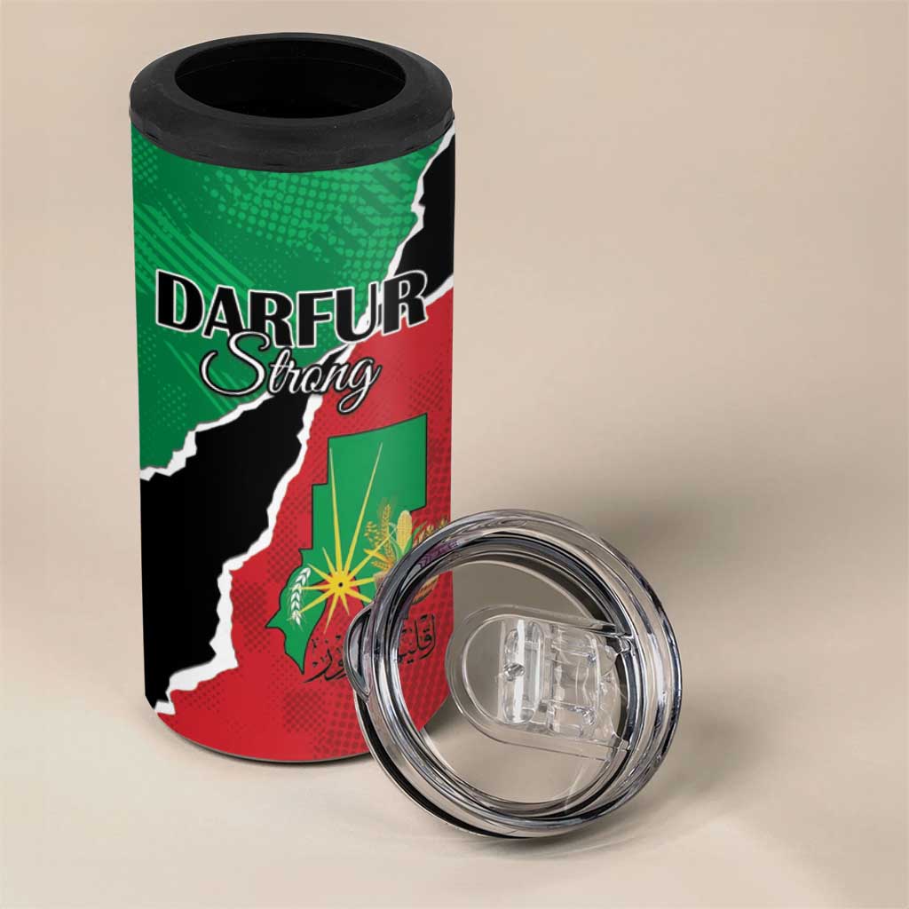 Personalized Sudan 4 in 1 Can Cooler Tumbler Darfur Be Strong - Wonder Print Shop