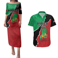 Personalized Sudan Couples Matching Puletasi and Hawaiian Shirt Darfur Be Strong - Wonder Print Shop