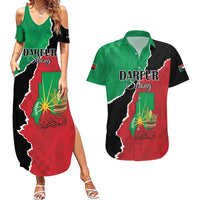 Personalized Sudan Couples Matching Summer Maxi Dress and Hawaiian Shirt Darfur Be Strong - Wonder Print Shop