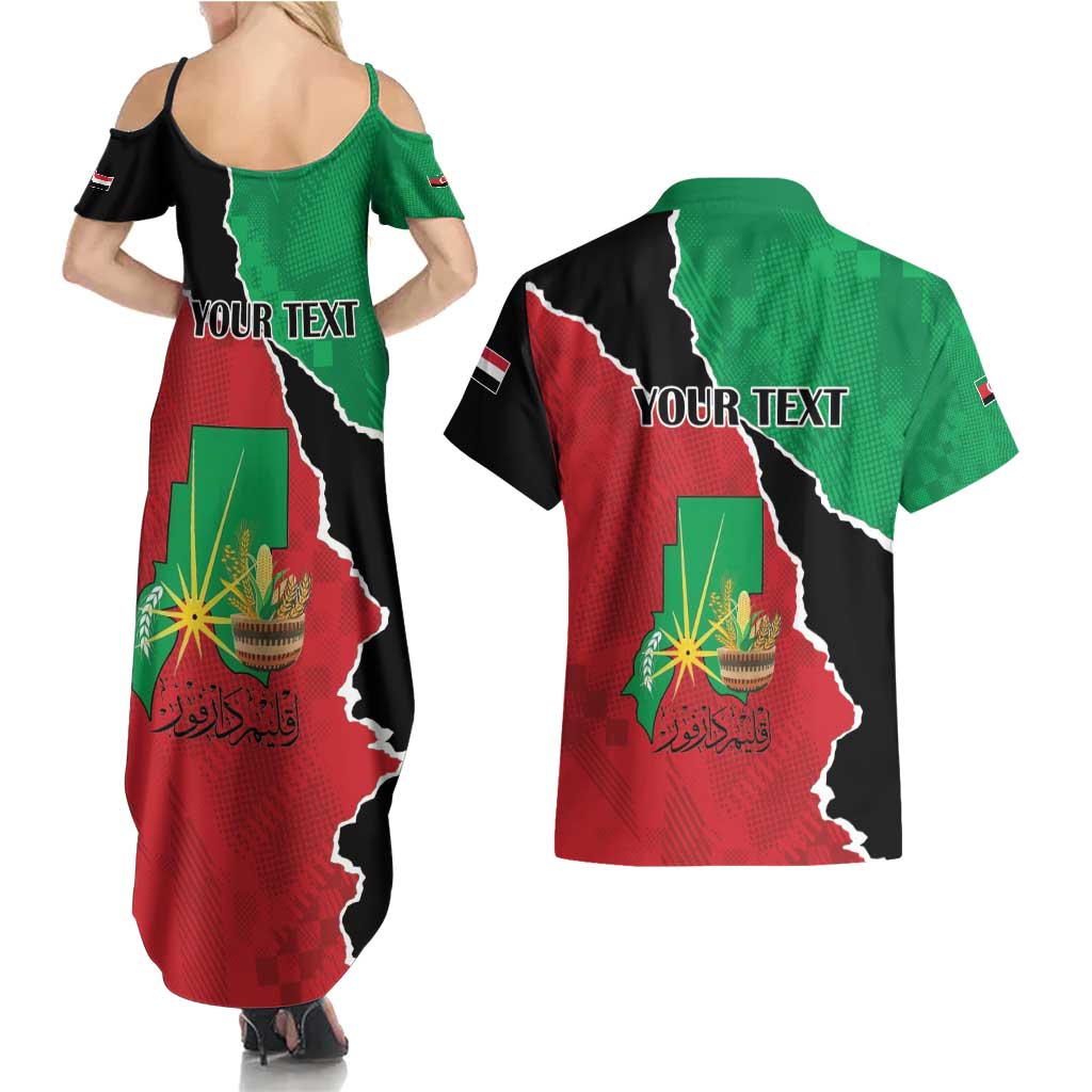Personalized Sudan Couples Matching Summer Maxi Dress and Hawaiian Shirt Darfur Be Strong - Wonder Print Shop