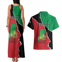 Personalized Sudan Couples Matching Tank Maxi Dress and Hawaiian Shirt Darfur Be Strong - Wonder Print Shop