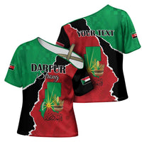 Personalized Sudan Cross Shoulder Shirt Darfur Be Strong - Wonder Print Shop