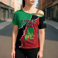 Personalized Sudan Cross Shoulder Shirt Darfur Be Strong - Wonder Print Shop