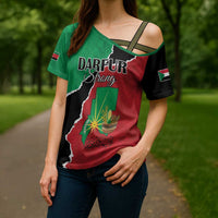 Personalized Sudan Cross Shoulder Shirt Darfur Be Strong - Wonder Print Shop